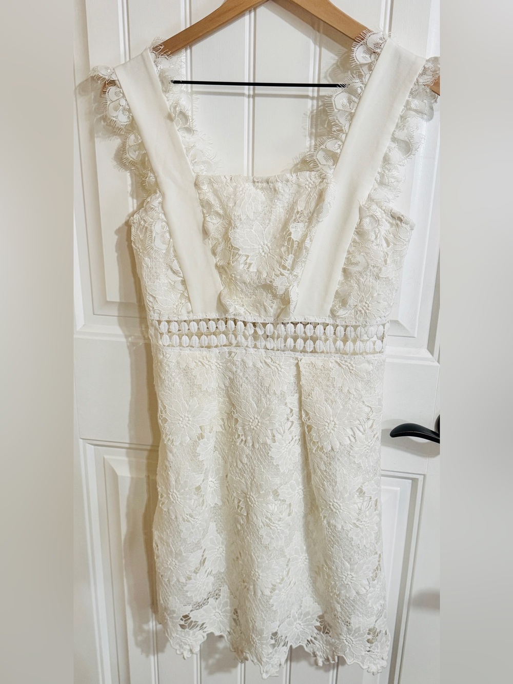 NWT Foxiedox Ivory Lace Mini Dress Size Small